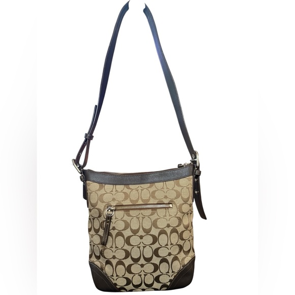 Coach Signature Canvas Crossbody Bag with Leather Trim (2008) - Picture 2 of 8